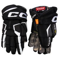 CCM Tacks AS-V Junior Hockey Gloves in Black/White Size 11in