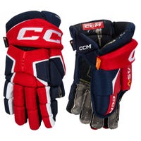 CCM Tacks AS-V Junior Hockey Gloves in Navy/Red/White Size 12in