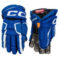 CCM Tacks AS-V Junior Hockey Gloves in Royal White Size 11in