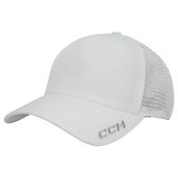 CCM Perforated Adult Training Hat in White