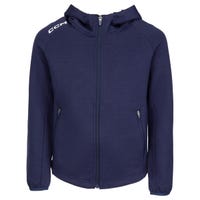 CCM Premium Tech Fleece Youth Full Zip Hoodie in Navy Size Large