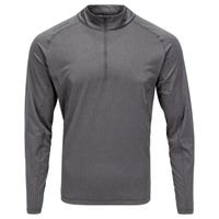CCM Half Zip Premium Adult Long Sleeve Training T-Shirt in Grey Size Small