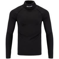 CCM Neck Protector Senior Long Sleeve Shirt in Black Size Small