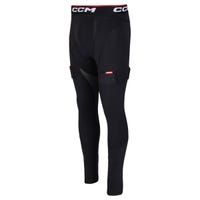 "CCM Compression Senior Pants with Jock/Tabs in Black Size Small"