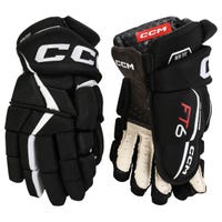 CCM Jetspeed FT6 Senior Hockey Gloves in Black/White Size 13in