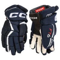 CCM Jetspeed FT6 Senior Hockey Gloves in Navy/White Size 13in