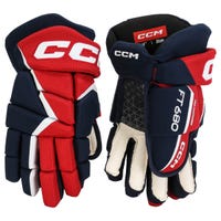 CCM Jetspeed FT680 Senior Hockey Gloves in Navy/Red/White Size 13in