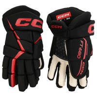 CCM Jetspeed FT680 Senior Hockey Gloves in Black/Red Size 13in