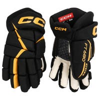 CCM Jetspeed FT680 Senior Hockey Gloves in Black/Sunflower Size 13in