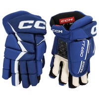 CCM Jetspeed FT680 Junior Hockey Gloves in Royal White Size 10in