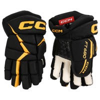 CCM Jetspeed FT680 Junior Hockey Gloves in Black/Sunflower Size 10in