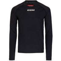 "CCM Performance Senior Long Sleeve Shirt in Black Size Small"