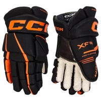 CCM Tacks XF 80 Senior Hockey Gloves in Black/Orange Size 13in