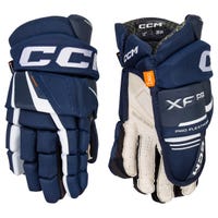 CCM Tacks XF Pro Senior Hockey Gloves in Navy/White Size 13in
