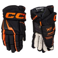 CCM Tacks XF Senior Hockey Gloves in Black/Orange Size 13in