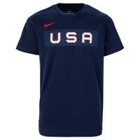 "Nike USA Hockey Olympic Core Cotton Youth Short Sleeve T-Shirt in Navy Size Medium"
