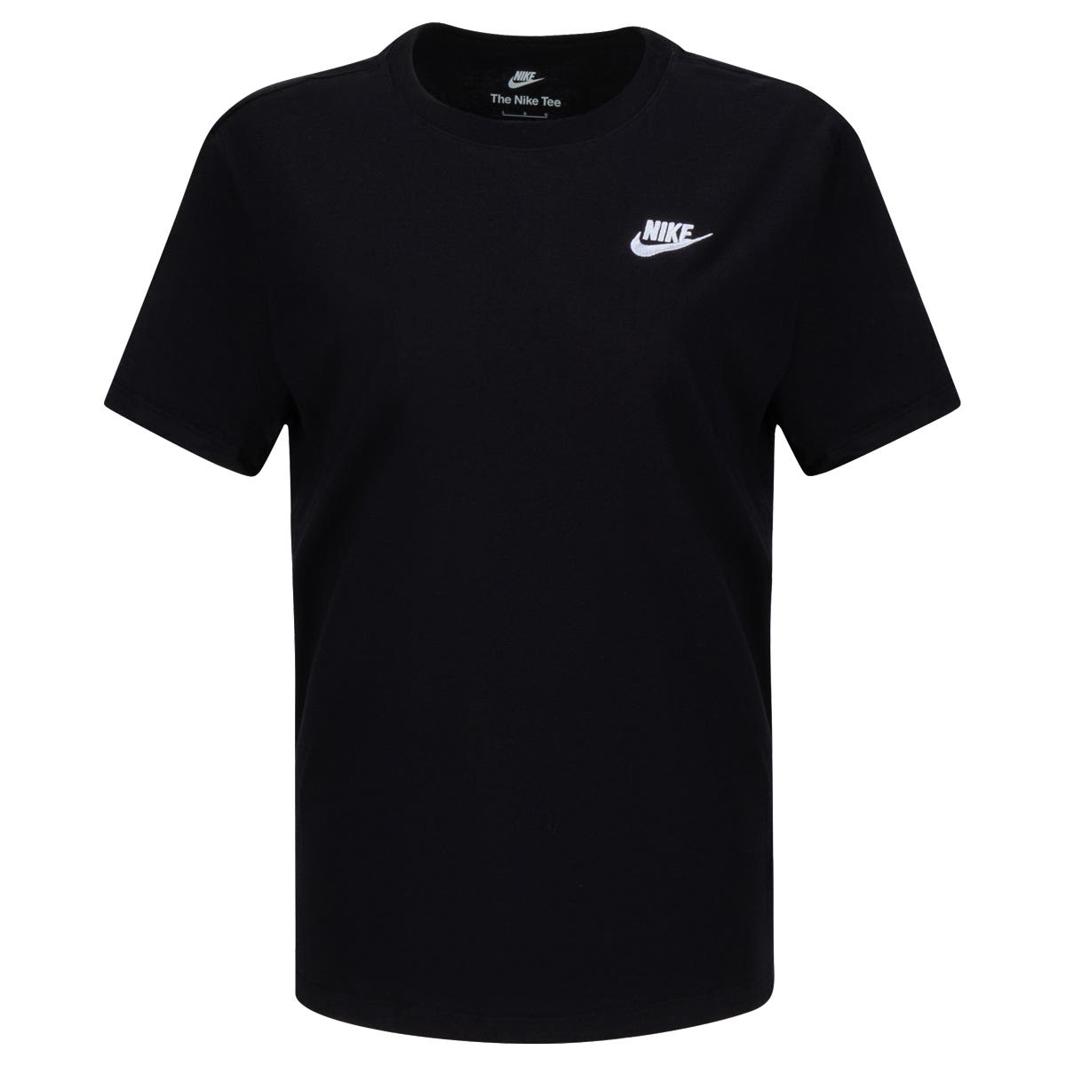 Nike Sportswear Club Essentials Women's Short Sleeve T-Shirt in Black Size Medium