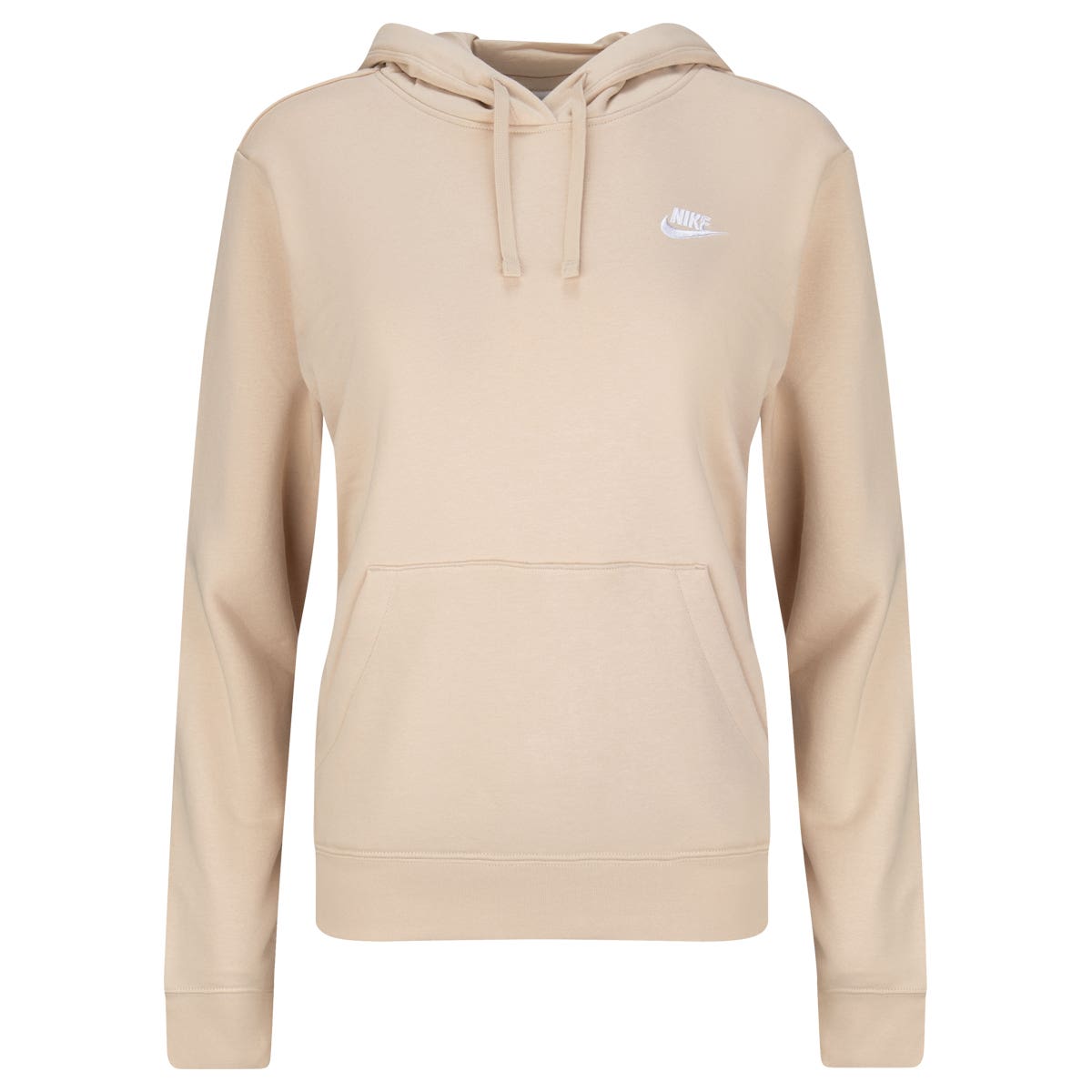Nike Sportswear Club Fleece Women's Pullover Hoodie in Sand Size Medium