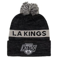 Fanatics Los Angeles Kings Authentic Pro Rink Cuff Beanie w/ Pom in Grey
