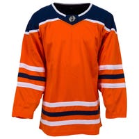 Monkeysports Edmonton Oilers Uncrested Adult Hockey Jersey in Orange Size Goal Cut (Senior)