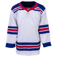 Monkeysports New York Rangers Uncrested Junior Hockey Jersey in White Size Goal Cut (Junior)