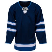 Monkeysports Winnipeg Jets Uncrested Junior Hockey Jersey in Navy Size Goal Cut (Junior)