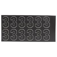 A&R Hockey Helmet Decal Numbers in Black