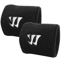 "Warrior Terry Cloth Wrist Bands - Pair in Black Size 3in"