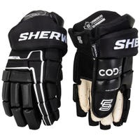 Sherwood Code Encrypt 2 Senior Hockey Gloves in Black/White Size 14in