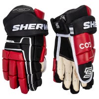 Sherwood Code Encrypt 2 Senior Hockey Gloves in Black/Red/White Size 13in