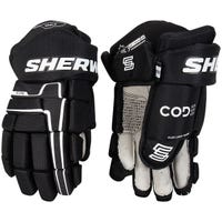 Sherwood Code Encrypt 4 Senior Hockey Gloves in Black/White Size 13in