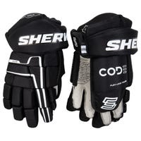 Sherwood Code Encrypt 4 Junior Hockey Gloves in Black/White Size 10in