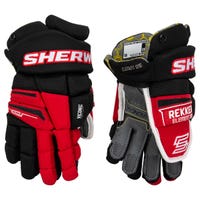 SherWood Rekker Element 1 Junior Hockey Gloves in Black/Red/White Size 11in