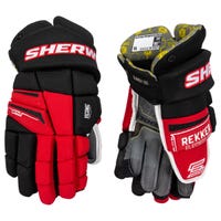 SherWood Rekker Element 1 Senior Hockey Gloves in Black/Red/White Size 13in