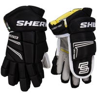SherWood Rekker Element 4 Junior Hockey Gloves in Black Size 10in