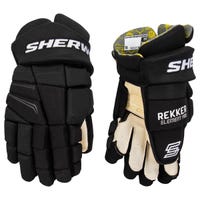 SherWood Rekker Element Pro Senior Hockey Gloves in Black Size 14in