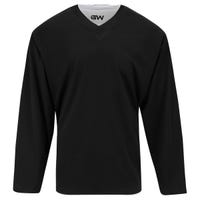 "Gamewear 7500 Prolite Adult Reversible Hockey Jersey in Black/White Size Goal Cut (Intermediate)"