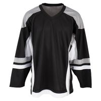 "Stadium Adult Hockey Jersey - in Black/Grey/White Size Goal Cut (Intermediate)"