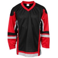 "Stadium Adult Hockey Jersey - in Black/Red/Grey Size Goal Cut (Intermediate)"