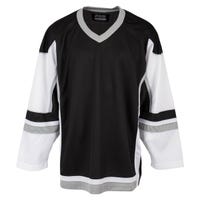 "Stadium Adult Hockey Jersey - in Black/White/Grey Size Goal Cut (Intermediate)"