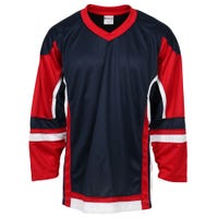 "Stadium Adult Hockey Jersey - in Navy/Red/White Size Goal Cut (Intermediate)"