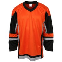 "Stadium Adult Hockey Jersey - in Orange/Black/Grey Size Goal Cut (Intermediate)"