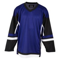 "Stadium Adult Hockey Jersey - in Purple/Black/White Size Goal Cut (Intermediate)"