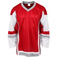 "Stadium Adult Hockey Jersey - in Red/White/Grey Size Goal Cut (Intermediate)"