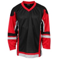 "Stadium Youth Hockey Jersey - in Black/Red/Grey Size Small/Medium"