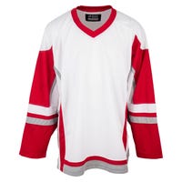 "Stadium Youth Hockey Jersey - in White/Red/Grey Size Small/Medium"