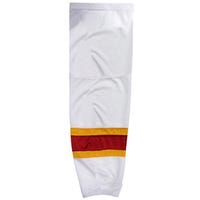 "Stadium Calgary Flames Mesh Hockey Socks in White (Cal 2) Size Intermediate"