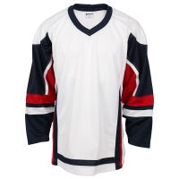 "Stadium Adult Hockey Jersey - in White/Navy/Red Size XX-Large"