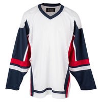 "Stadium Youth Hockey Jersey - in White/Navy/Red Size Small/Medium"
