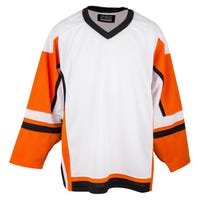 "Stadium Youth Hockey Jersey - in White/Orange/Black Size Small/Medium"